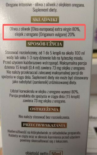Olejek z oregano Ekamedica - cena zależy od stężenia